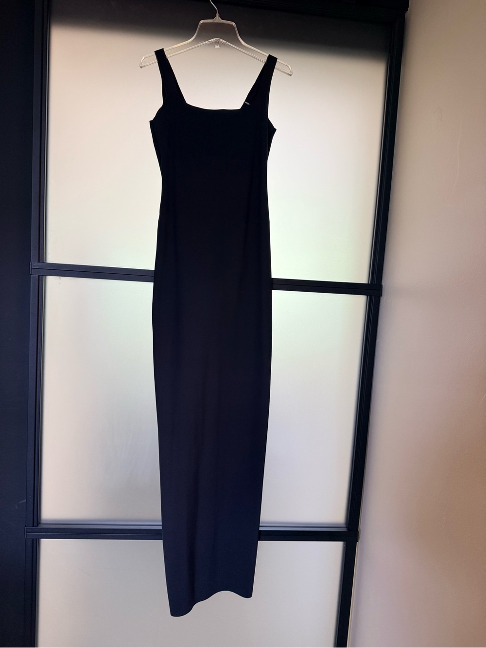 “SKIMS Long Slip Dress Onyx Medium NWT Soft Lounge”